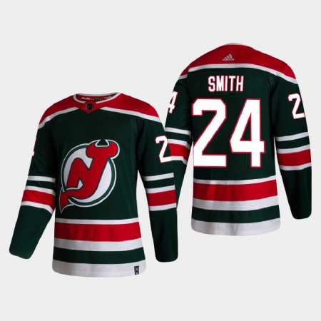 Camisola New Jersey Devils Ty Smith 24 2020-21 Reverse Retro Authentic - Homem
